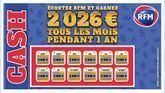 Ecoutez RFM et gagnez 2026 par mois pendant un an !