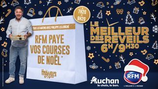 RFM paye vos courses avec Auchan dans "Le Meilleur des Réveils"