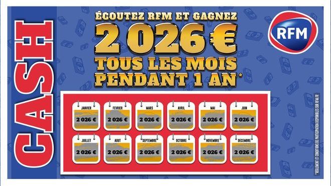 Ecoutez RFM et gagnez 2026 par mois pendant un an !